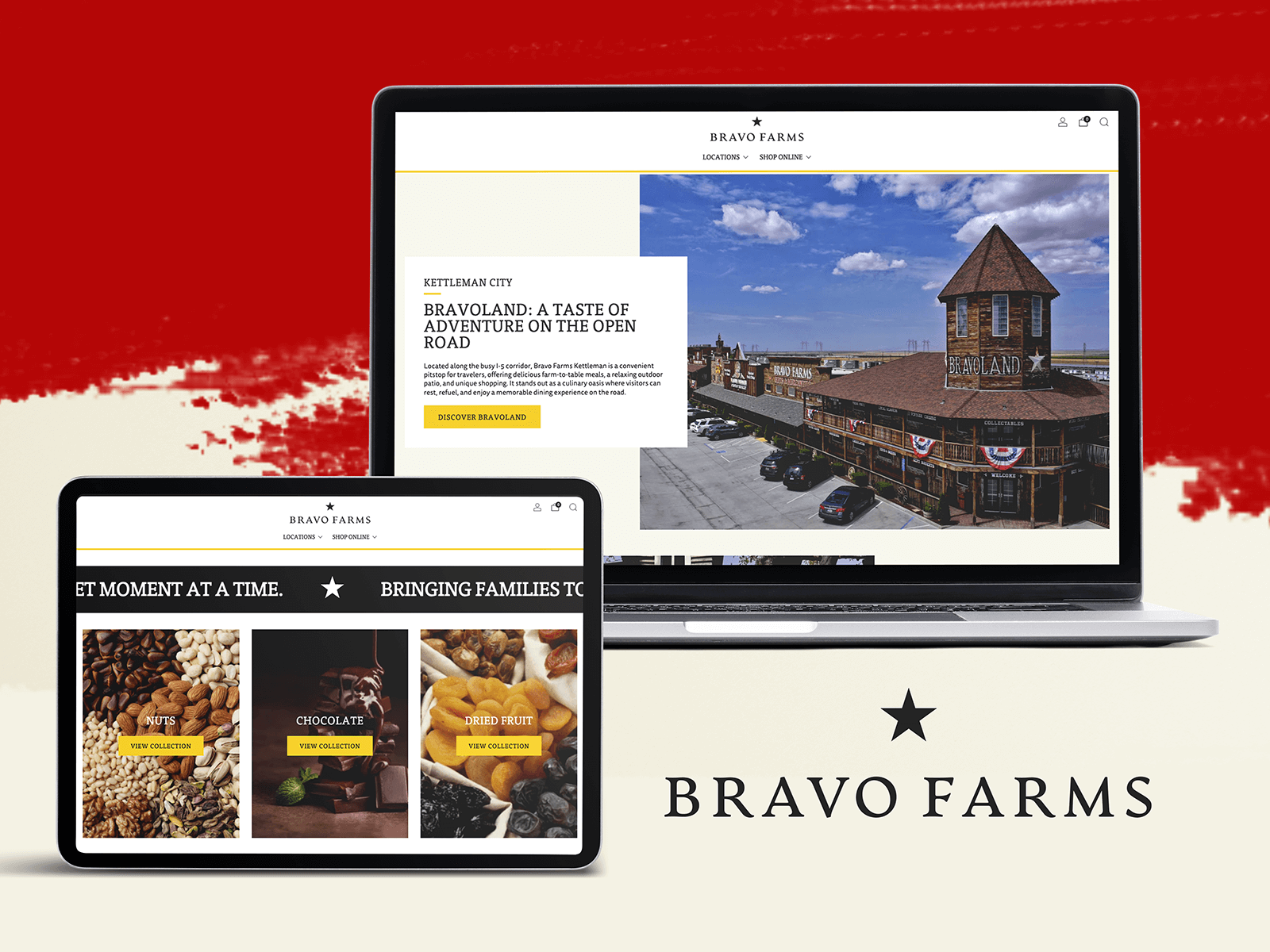 Bravo Farms client website design and development for fresno california shopify